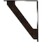 Ekena Millwork Traditional Wrought Iron Bracket, (Triple center brace), Antiqued Brass 2"W x 12"D x 15"H BKTM02X12X15TTRABS - alternate 7